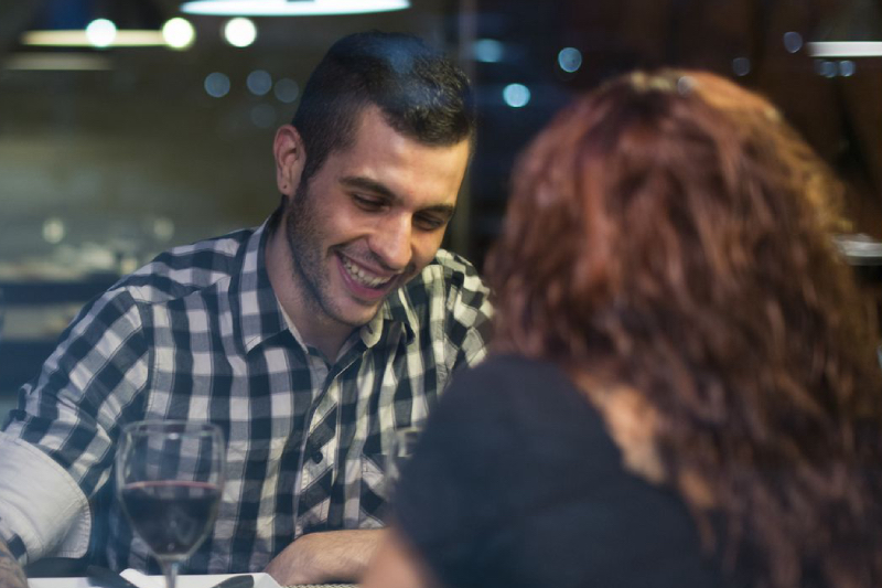 Happy Speed Dating Couple Meeting In New York